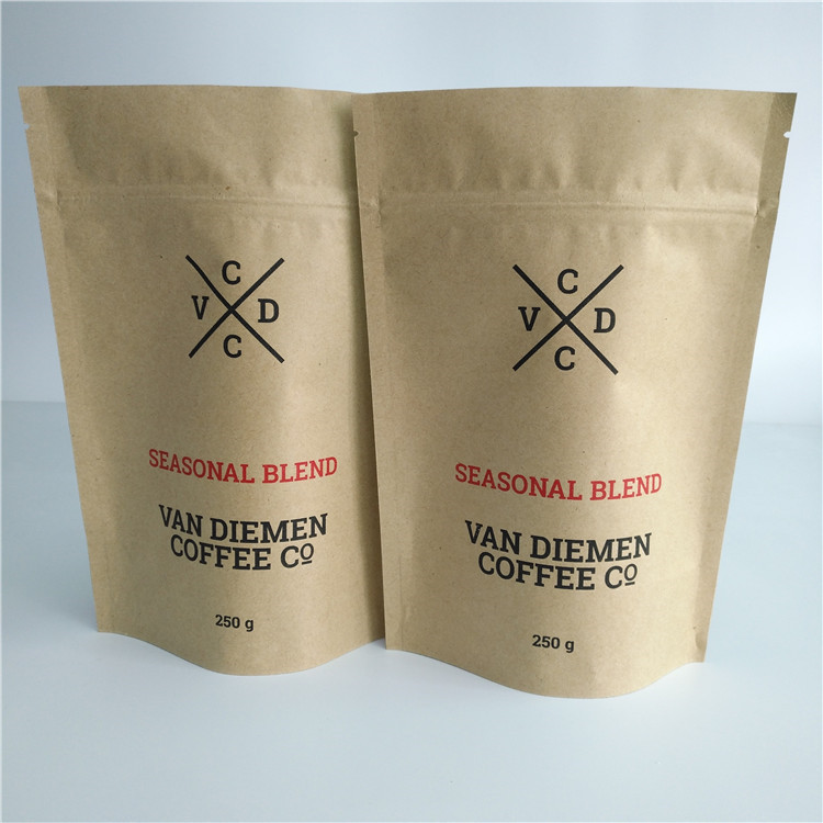 Customized Paper Bag Packaging Vegetable Seeds k Valve Smell Proof For Coffee / Tea