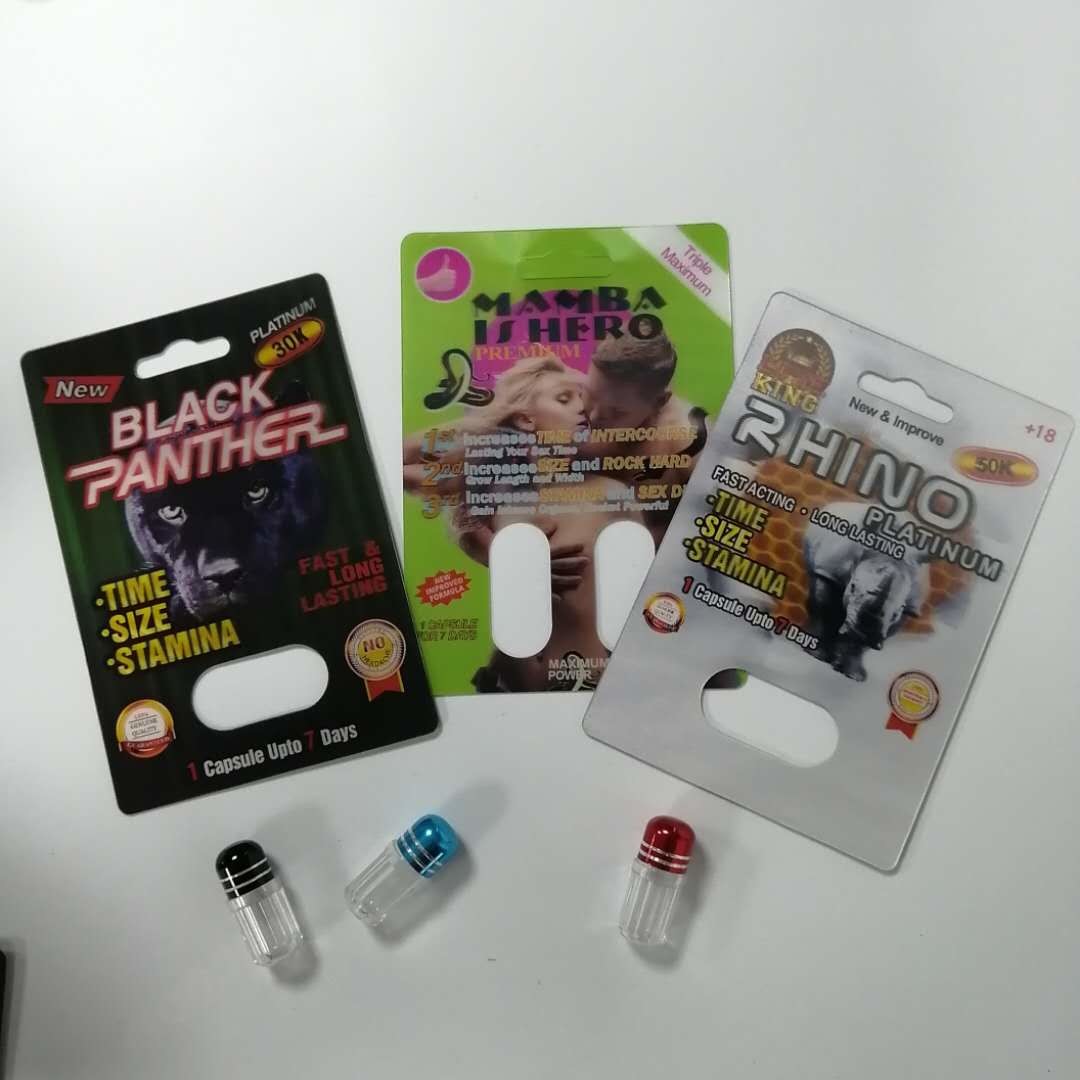 Sexual Enhancement Pills Blister Card Packaging Rhino 69 Moisture Proof Recyclable