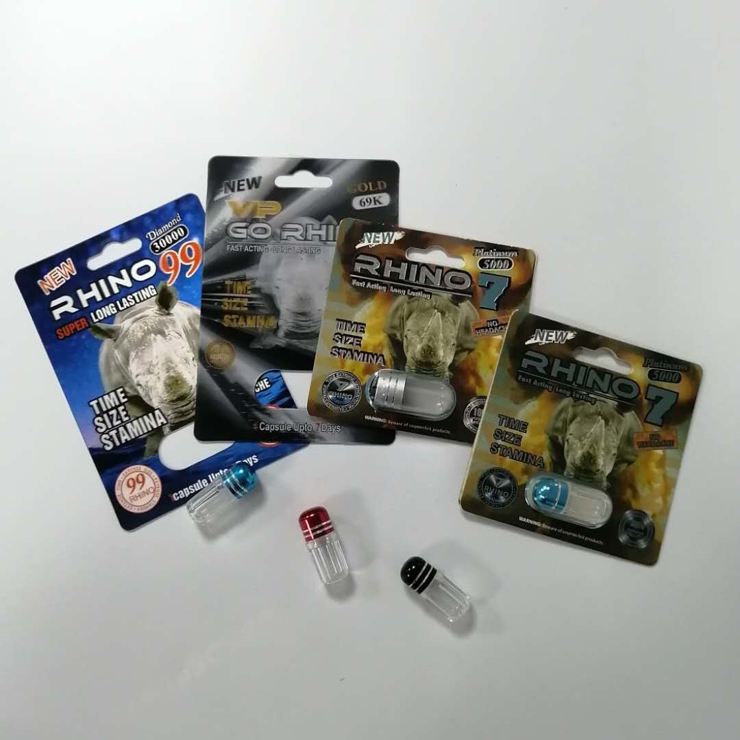 Powful Men Sex Power Medicine Blister Card Packaging Sexual Enhancement Rhino 69 Pills Pack