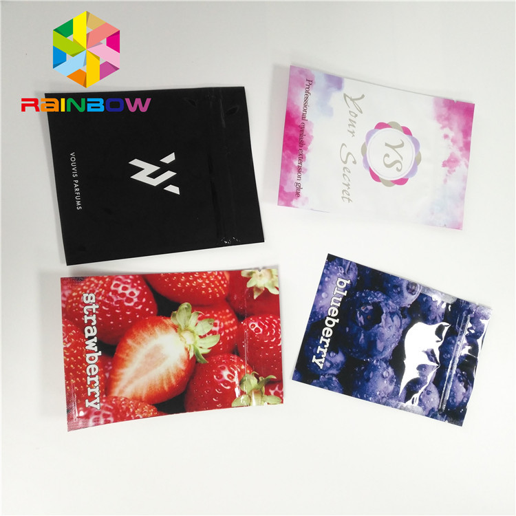 Matte Aluminum Foil Packaging Bags Three Side Seal Pouch For Cosmetic Makeup Pack