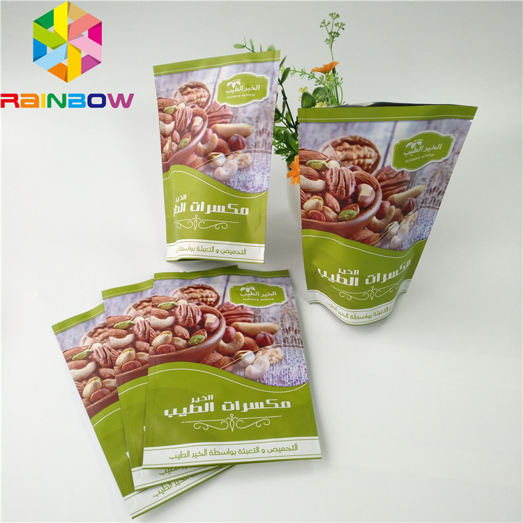 Resealable Top k Aluminum Foil Matte Doypack Pouch Bag For Nut / Dries Fruit