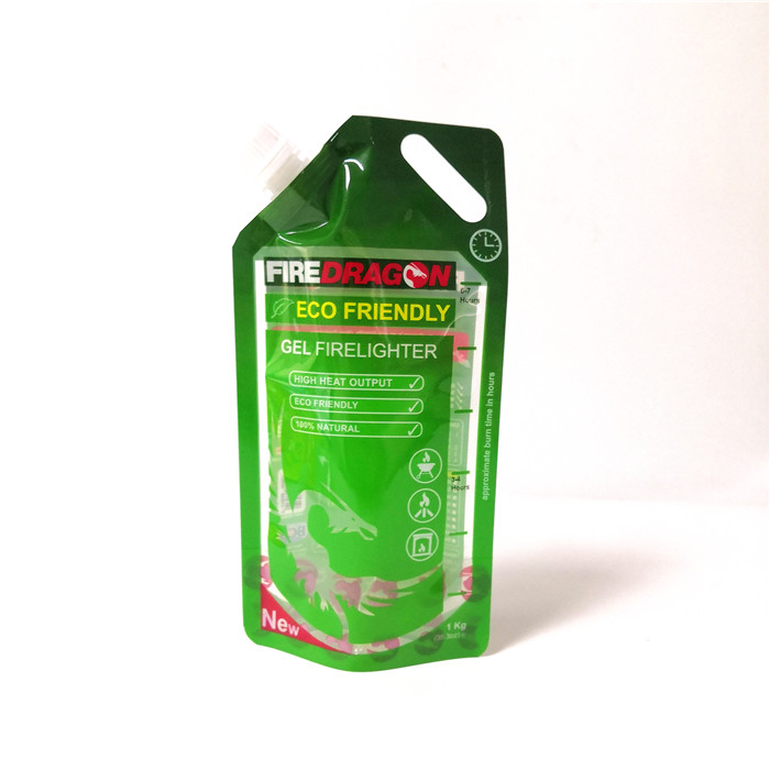 Zip Lock Clear Drink Reusable Spout Pouch Packaging Plastic Gravnre Printing