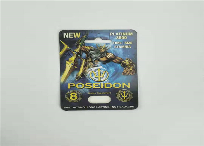 Eco Friendly Blister Card Packaging Rhino 7 Paper Card Display Box For Male Enhancer Capsule