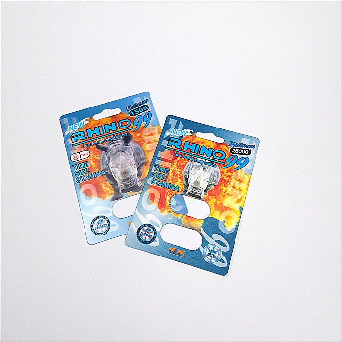 Rhino 9 Model Number 25000/150k Blister Pack Packaging 3d Effect Card Customized Size