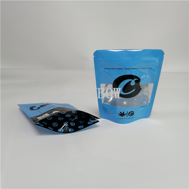 100-180 Mic Thickness Smell Proof Child Proof Bag For 3.5 Grams Cookies