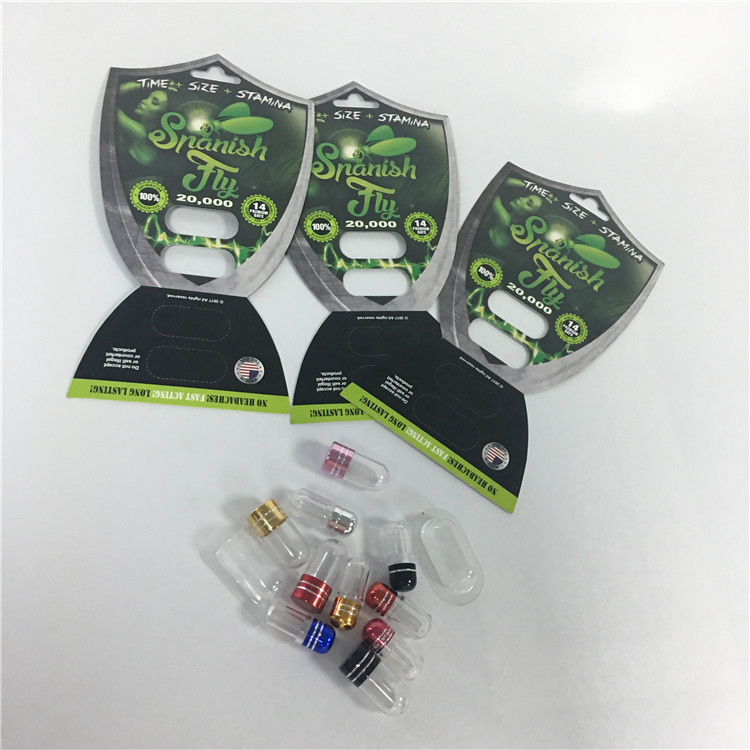 Recyclable Blister Card Packaging Fly Male Enhancement Capsule Pill Cards With Bullet