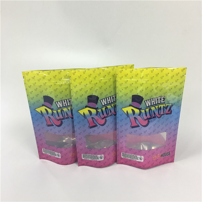 CYMK Color Custom Printed k Bags Weed Runtz Punch For Runtz Mylar Packages