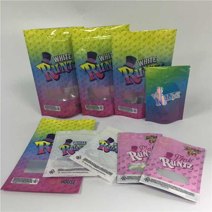 Digital Printing Mylar Foil k Bags For Medical Flowers Leaves Weed Seed Packaging