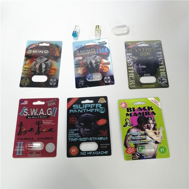 Red Rhino 69 Penis Enlargement Capsules Jar Bullet Sex Pills Plastic Medicine Pack