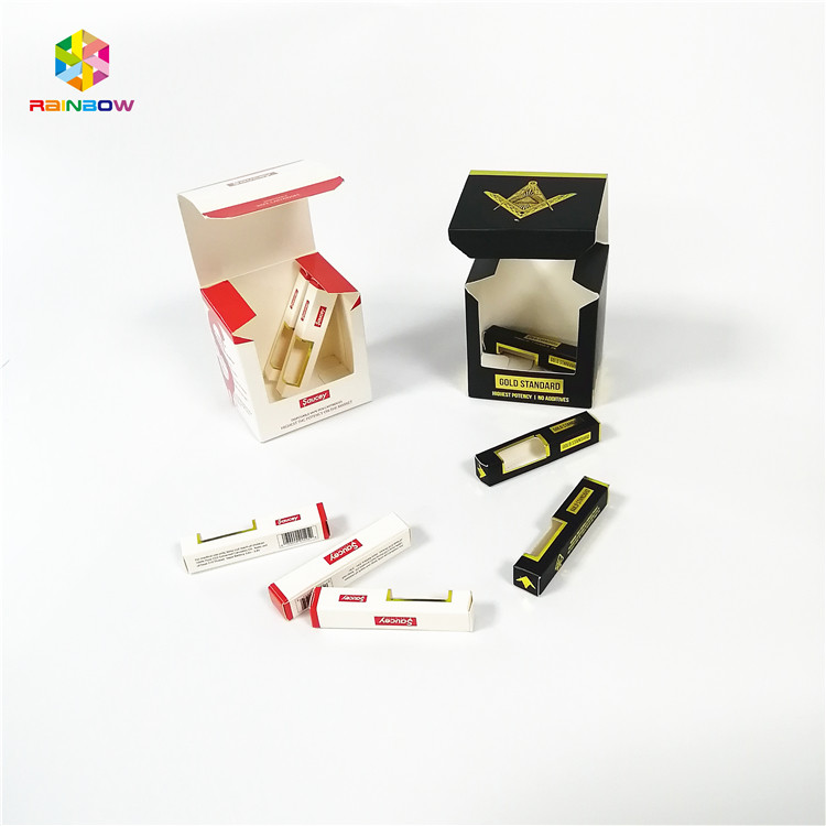 Durable Paper Box Packaging Vape Cartridge Cbd Oil Cookies Carts With Blister
