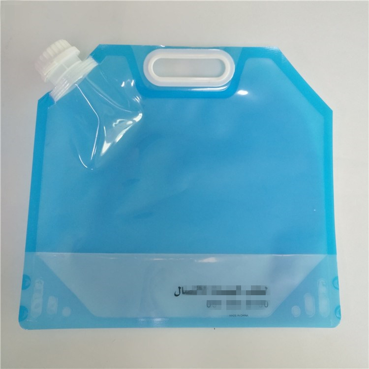Outdoor Liquid Storage Bags , Drinking Water Stand Up Spout Pouch With Handle