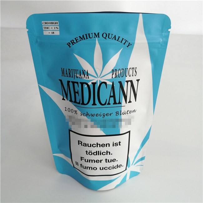 Mylar Aluminum Foil Zip Lock Stand Up Bags Custom Printed Biodegradable Durable