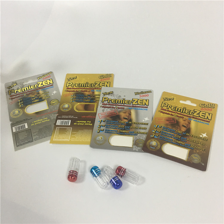 CBD Paper Blister Card Packaging Male Enhancer Pills Usage With UV Display Boxes