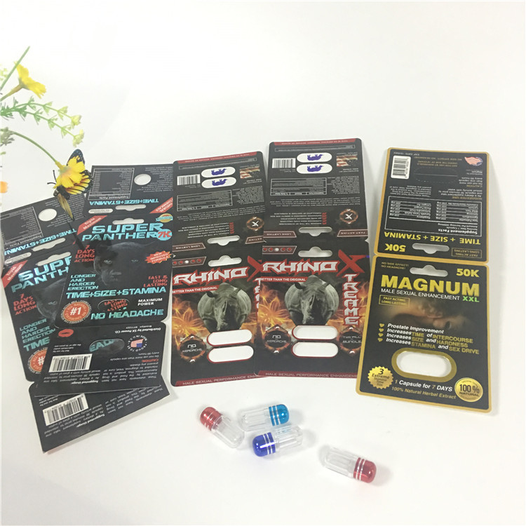 Man Sex Paper Blister Card Packaging Burro 30000 60000 Single Double Hole With Bottle