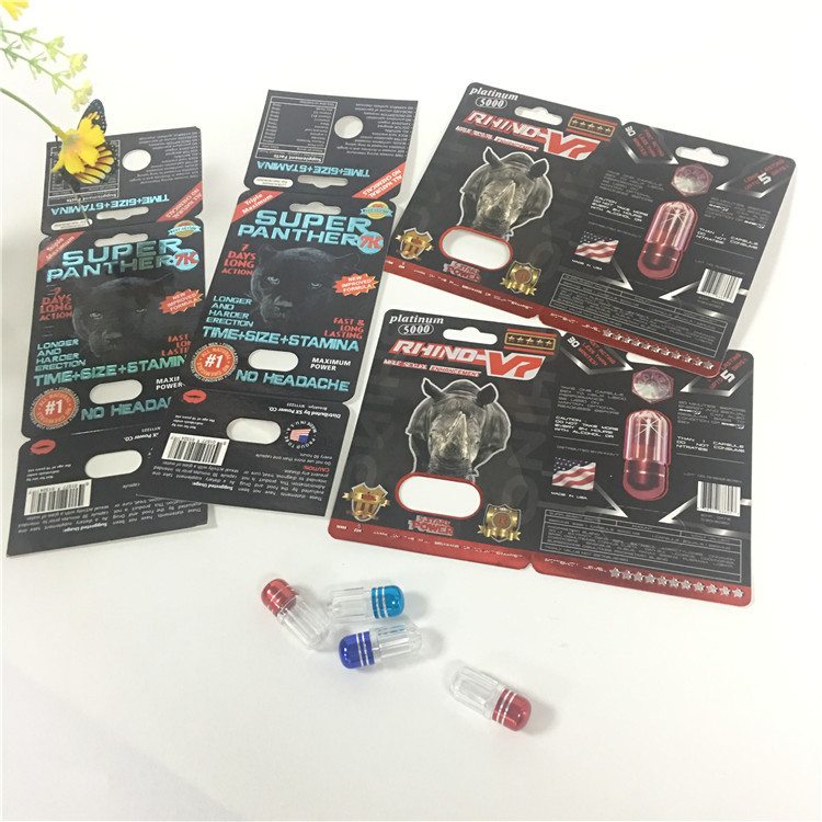 9x / X / Black Panther Blister Pack Packaging For Male Enhancement Capsule Pill