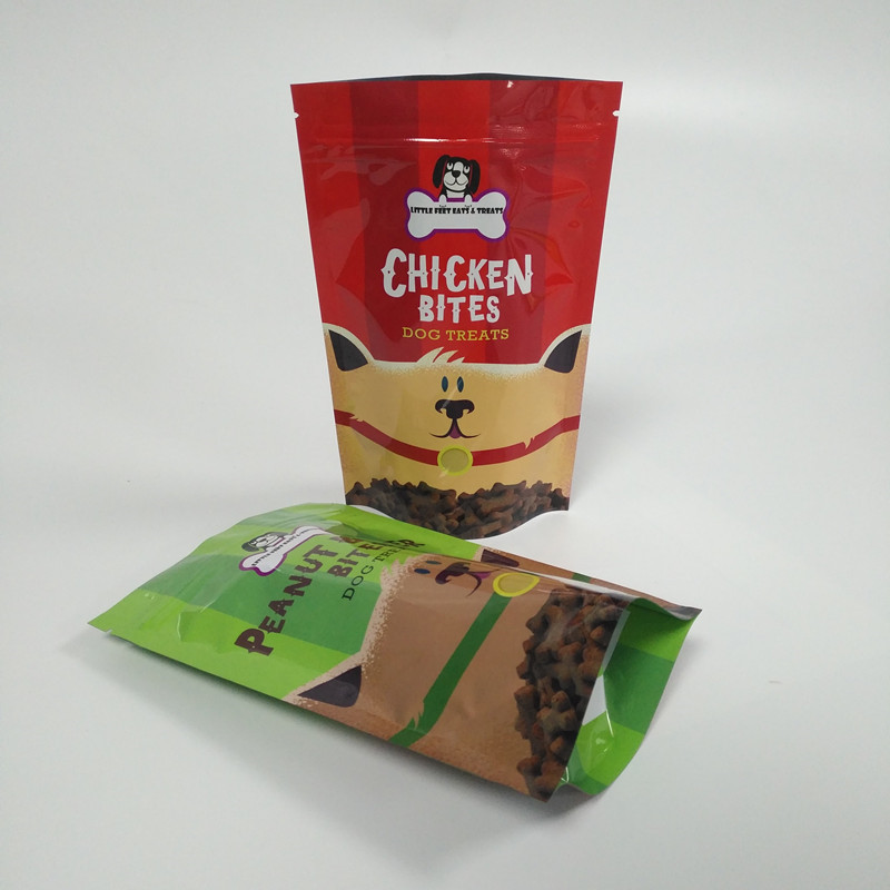 k Foil Pouch Packaging Pet Food Bag 120 Micron Thickness With Clear Window