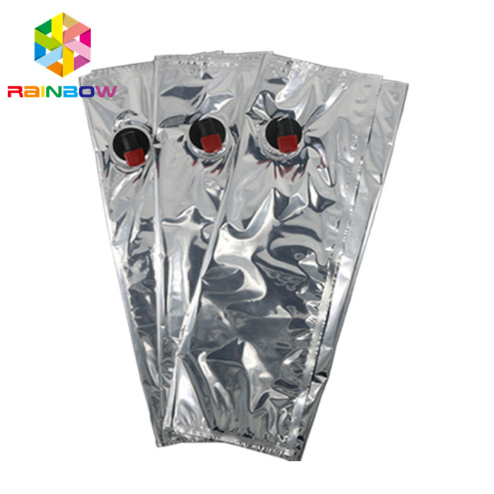 10L BiB Aluminum Foil Wine Stand Up Pouch Spout / Valve Storage Bag FDA Certificated