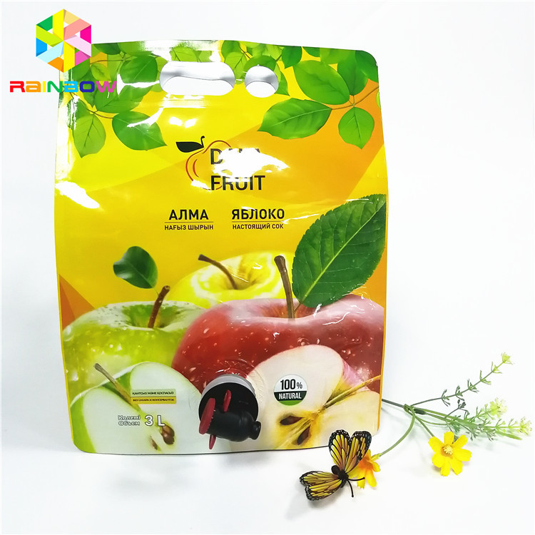 Leak Proof Spout Pouch Packaging Aluminum Foil 2L 3L 5L Wine Apple Juice Storage