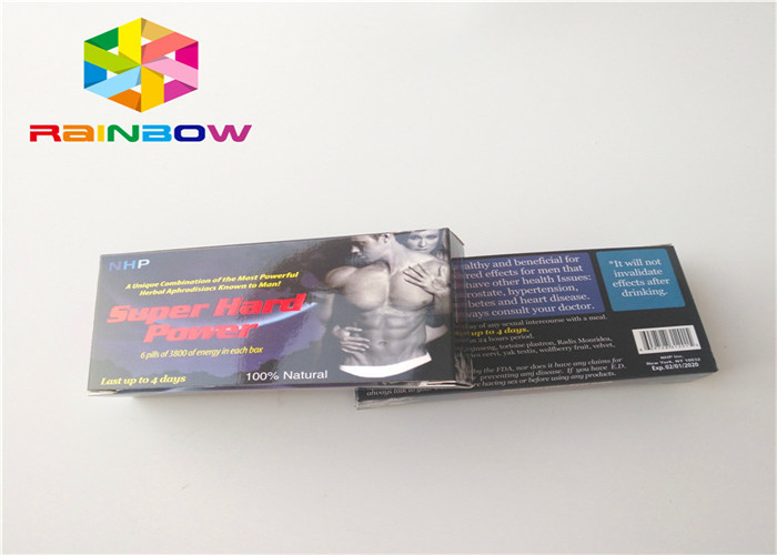 Male Enhancement Drink Bottle Wrapping Paper Box With Adhesive Sticker Label
