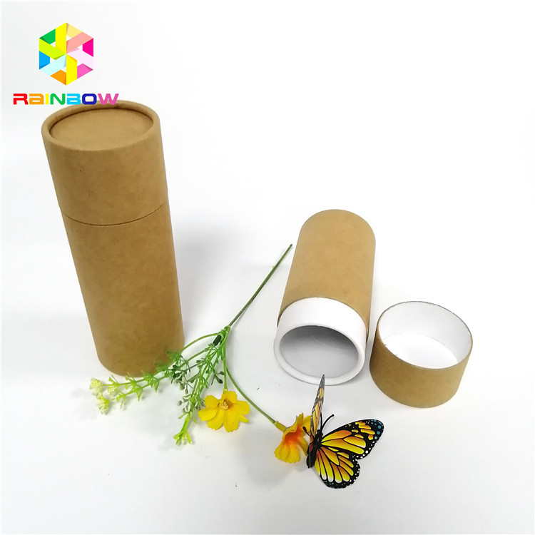 Brown Composite Push Up Paper Tube Packaging Offset Printing For Garden Tools