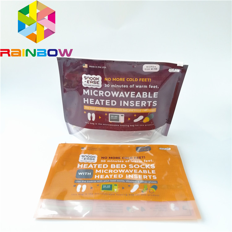 Mens Underwear Garment Plastic Pouches Packaging Stand Up Sliding Zipper Bag Custom