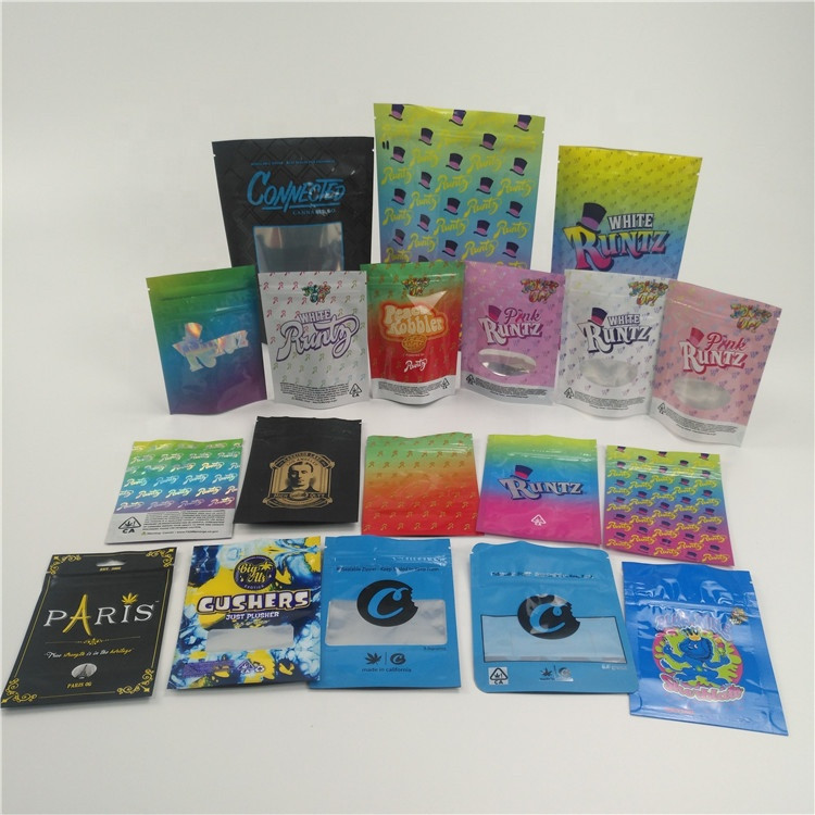 k Packaging  Plastic Mylar Bags Food Grade Material For Powder / Pill / Hemp