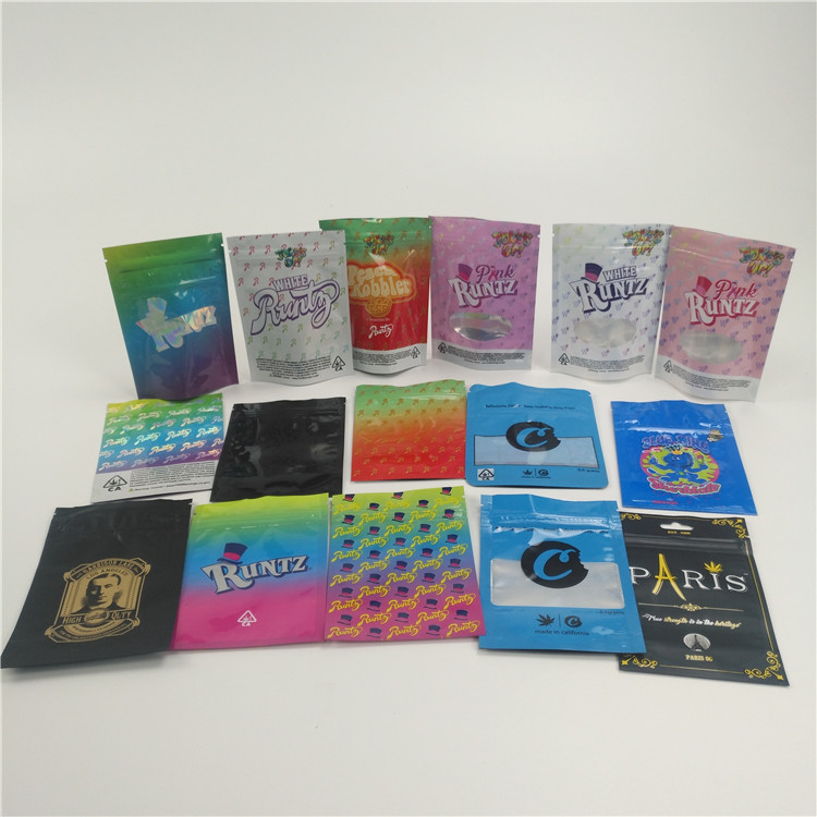 Food Grade Herbal Incense Packaging Aluminum Foil Hologram Film Smell Proof