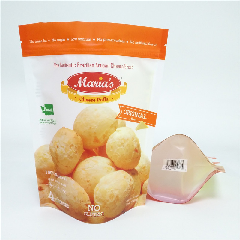 340g 12oz Snack Bag Packaging Cookies Jerky Doypack Self Standing Plastic Pouches