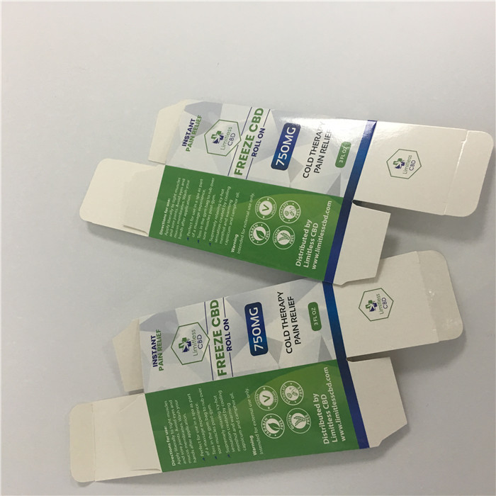 Custom CMYK Printed Logo white Paperboard CBD Vape Packaging Box