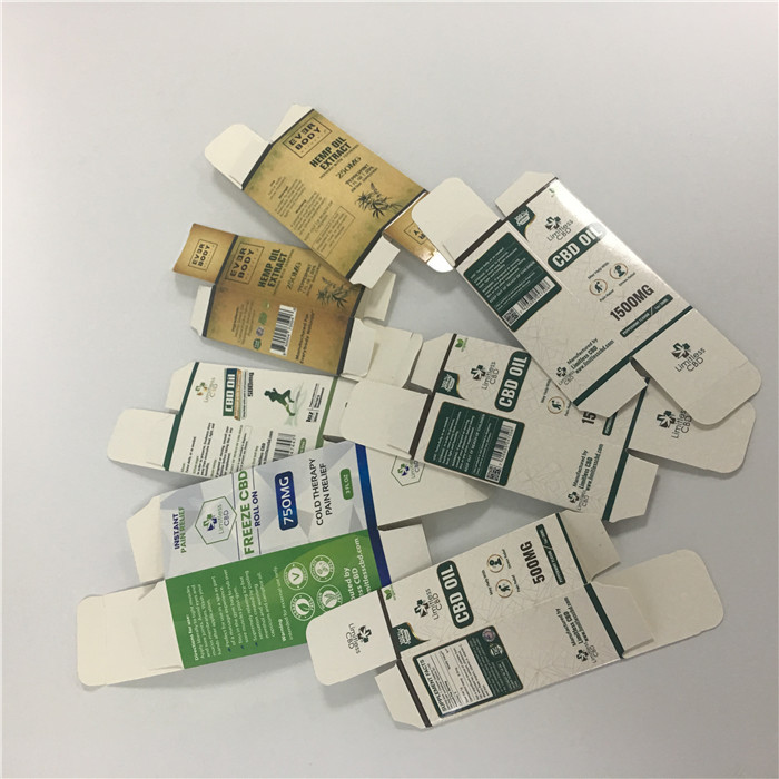 Custom Printed Small Box 10ml 30ml essential oil bottle CBD oil dropper bottle packaging paper box