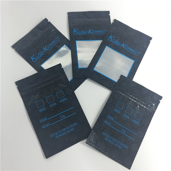 Resealable Cookies Three Side Seal Pouch Mylar k Bag Rotogravure Printing