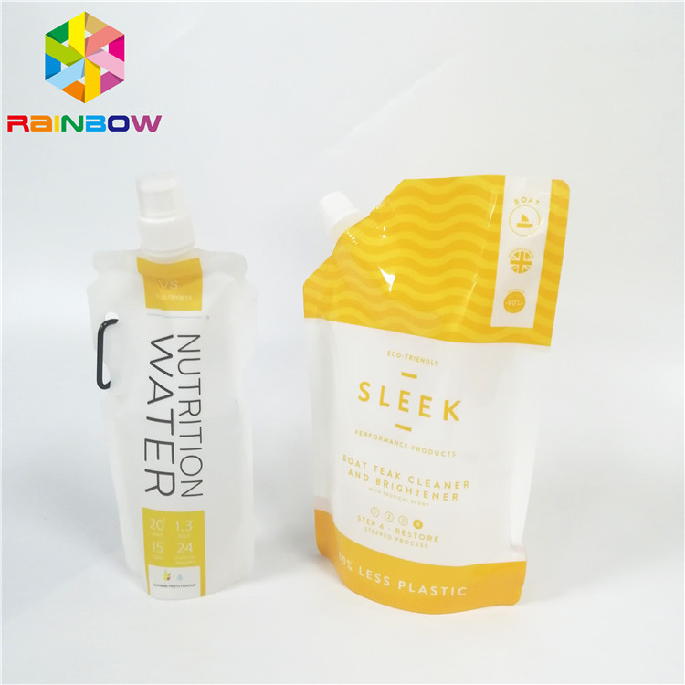 Leak Proof Spout Pouch Packaging Glossy Surface Liquid Drink Juice Nylon Bag Laminated