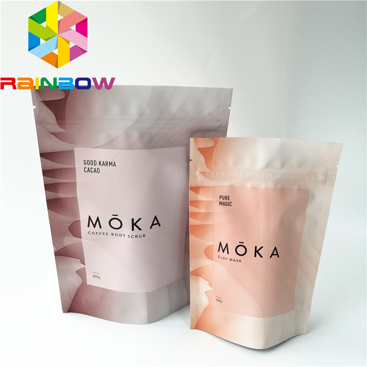 Sea Salt Packaging Stand Up Zipper Pouch Bags , Stand Up Coffee Bag 9 Colors