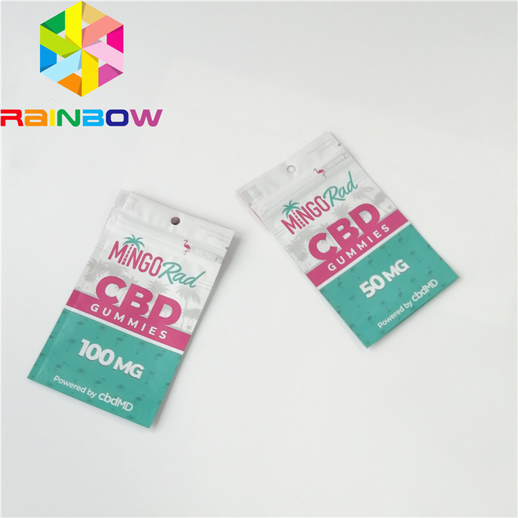 Recyclable Plastic Pouches Packaging k CBD Gummy Candy Bag Gravure Printing