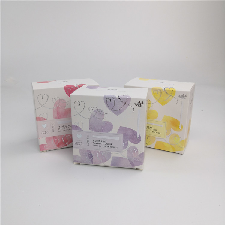 Foldable Display Paper Box Packaging White Cardboard For Cosmetic / Soap / Food Cookies Gift