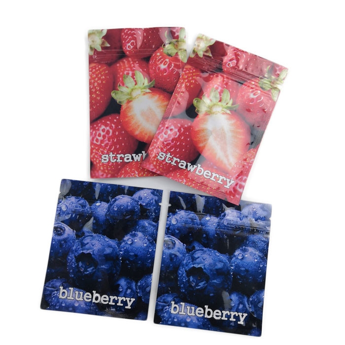 Fruit Flavour THC Gummies Plastic Pouches Packaging Flat Bag With Childproof Ziper