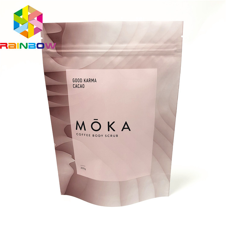 Lightweight Plastic Pouch Packaging , Food Grade Stand Up Bag For Cbd Body Scrub