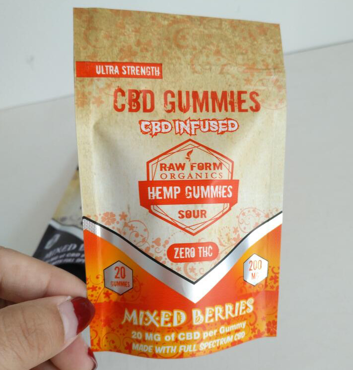 Digital Printing Airtight  Zip Lock Bags Aluminum Foil CBD Gummy Small Pouches