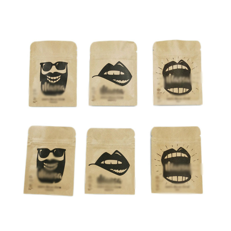 Food Packaging Stand Up Zipper Pouch Recycled Plastic Bag  For Nuts