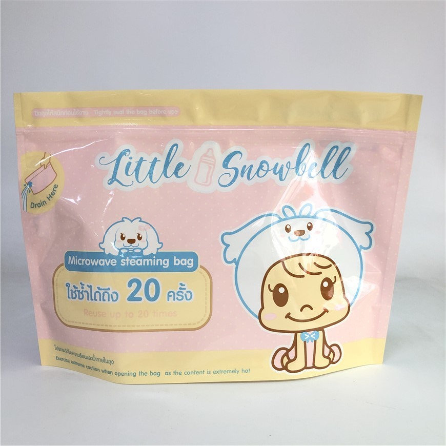 Stand Up Zipper Microwave Bags Custom Printing Biodegradable 120-180 Mic Thickness