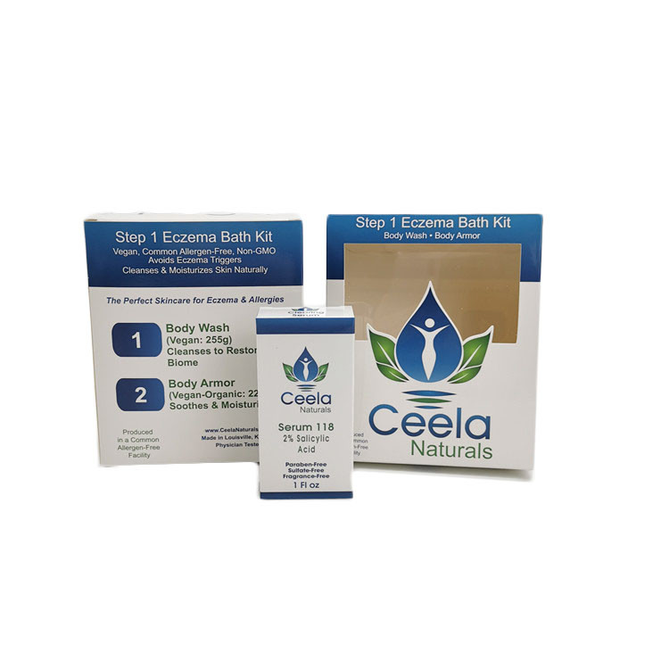 Glossy White Cardboard Paper Box Packaging Retail Skin Care Body Wash Application