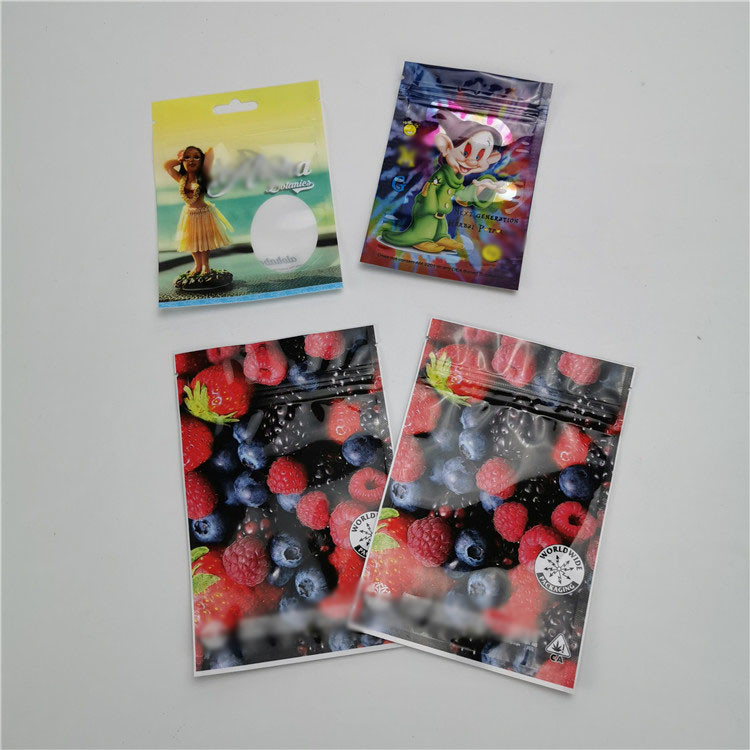 CBD Plastic Pouches Packaging Aluminum Foil Stand Up Child Proof  Bags