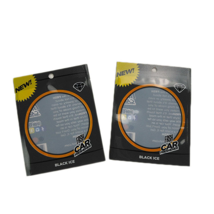 Clear Window Three Side Seal Hang Hole Zip Lock Pouch