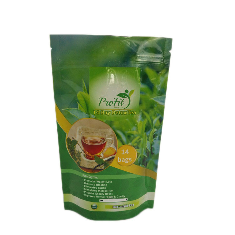 Custom Print Resealable Glossy Finish Tea Bags Packaging