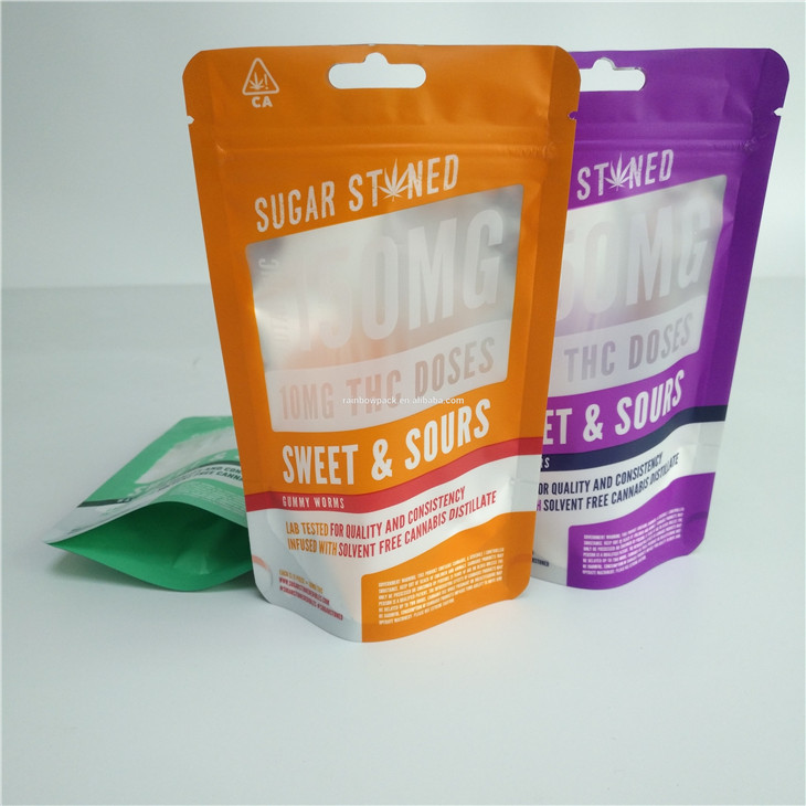 Digital Printing 3.5g 7g 14g 28g Gummy Herbal Weed Bag