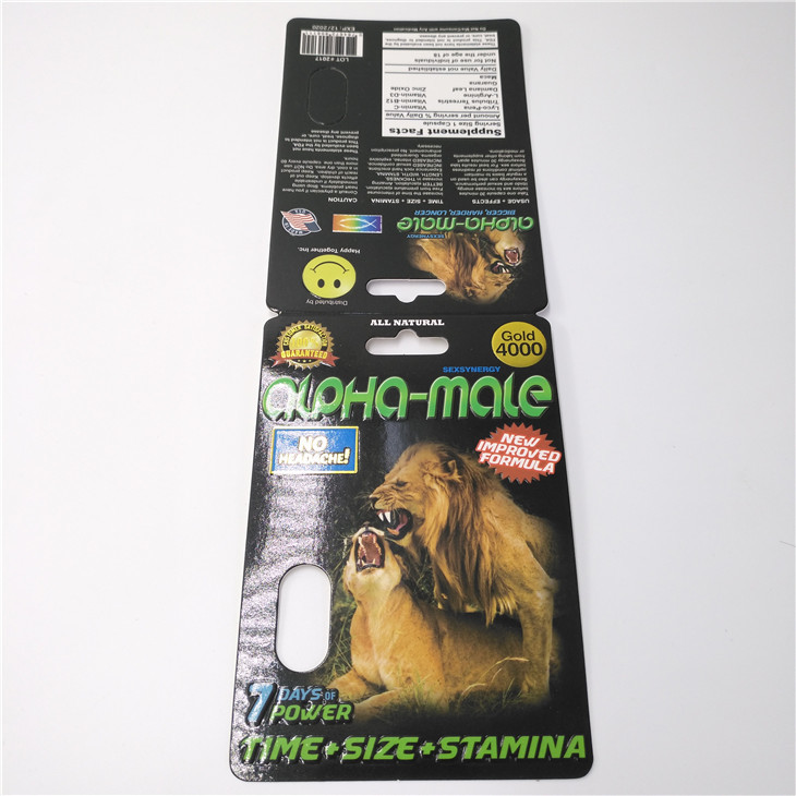 CMYK Color Customized Plastic Pill Paper Packaging Card