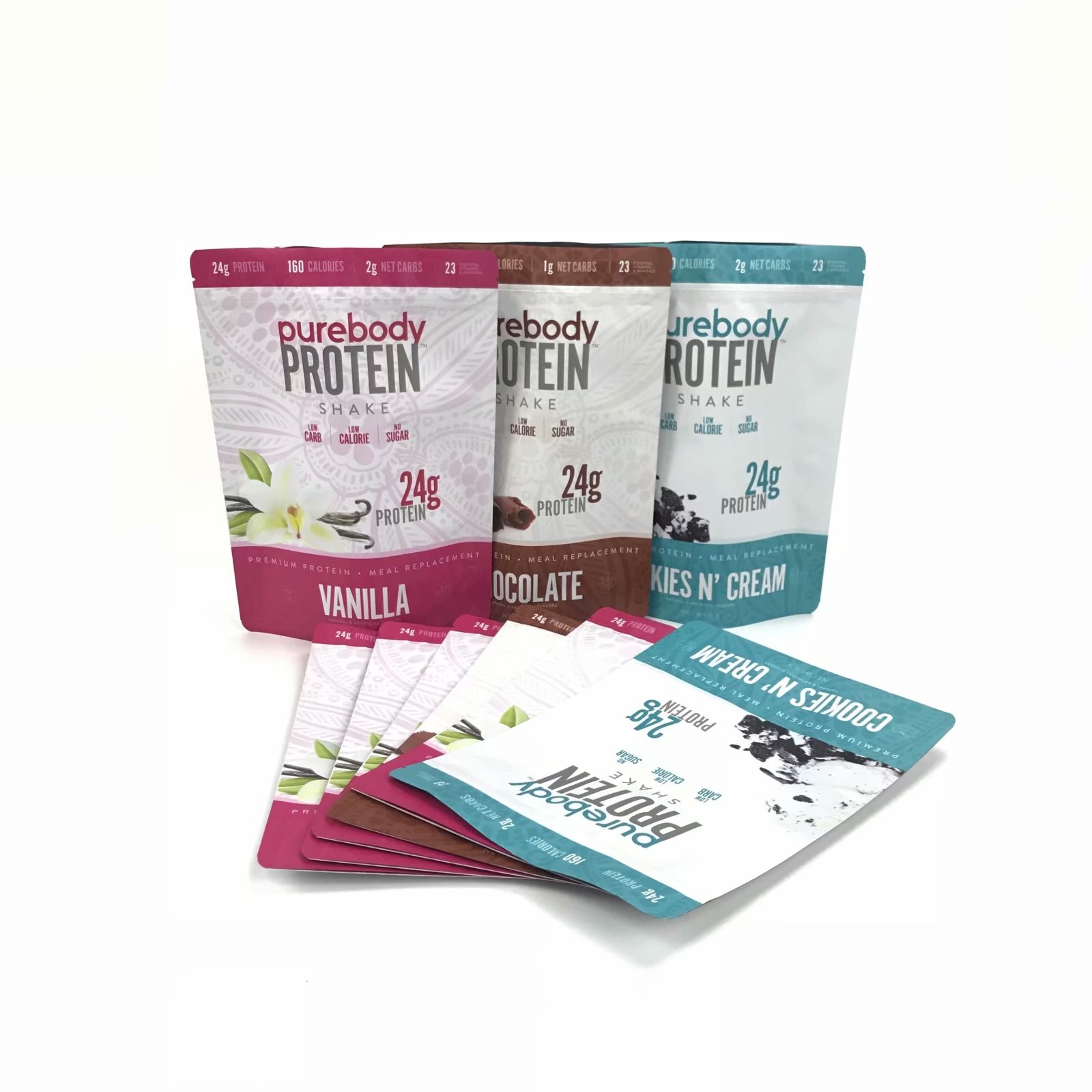 Smell Proof Food 100 Mircon Plastic Pouches Packaging