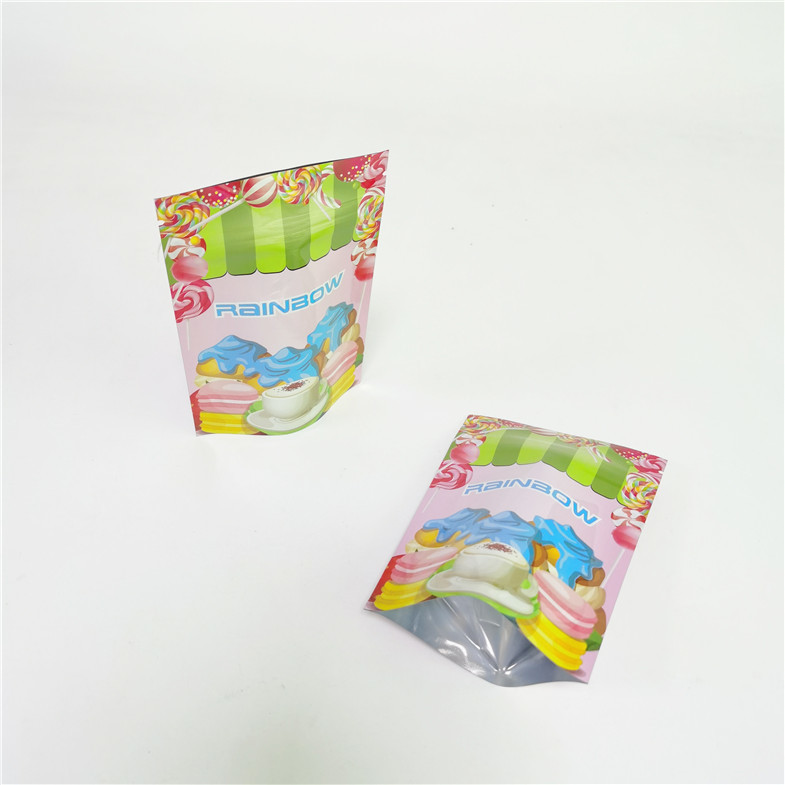 3.5g Cookies Bag Small Size  Stand Up Pouch With Transparent Bottom