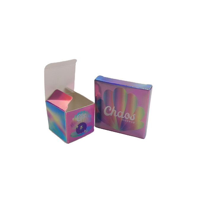 Luxury colorfun Packaging box for sope Blister Cosmetic  lipstick Cream Serum Box With holographic surface