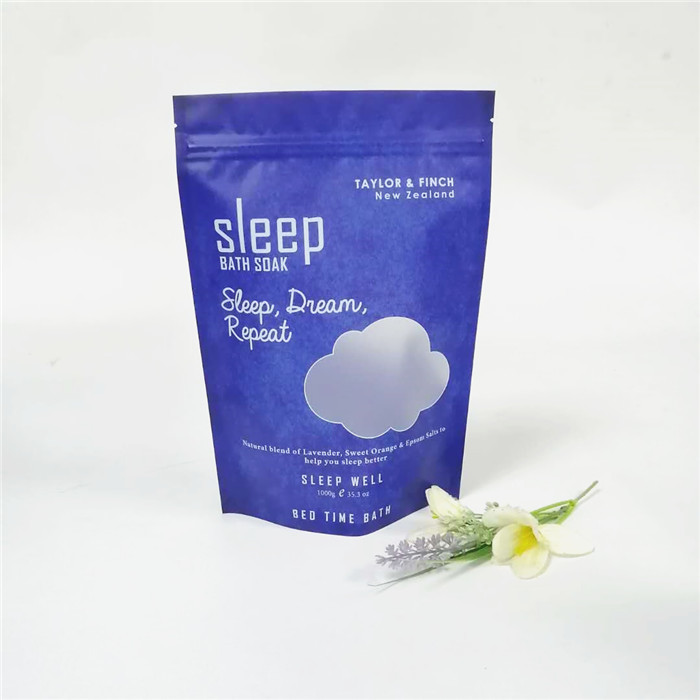 Body scrub stand up aluminum foil bag with zipper for rose essention salt